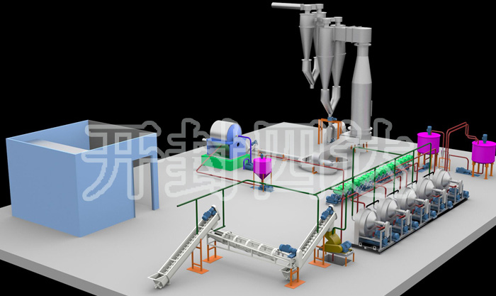 芭蕉芋淀粉加工設(shè)備三維圖